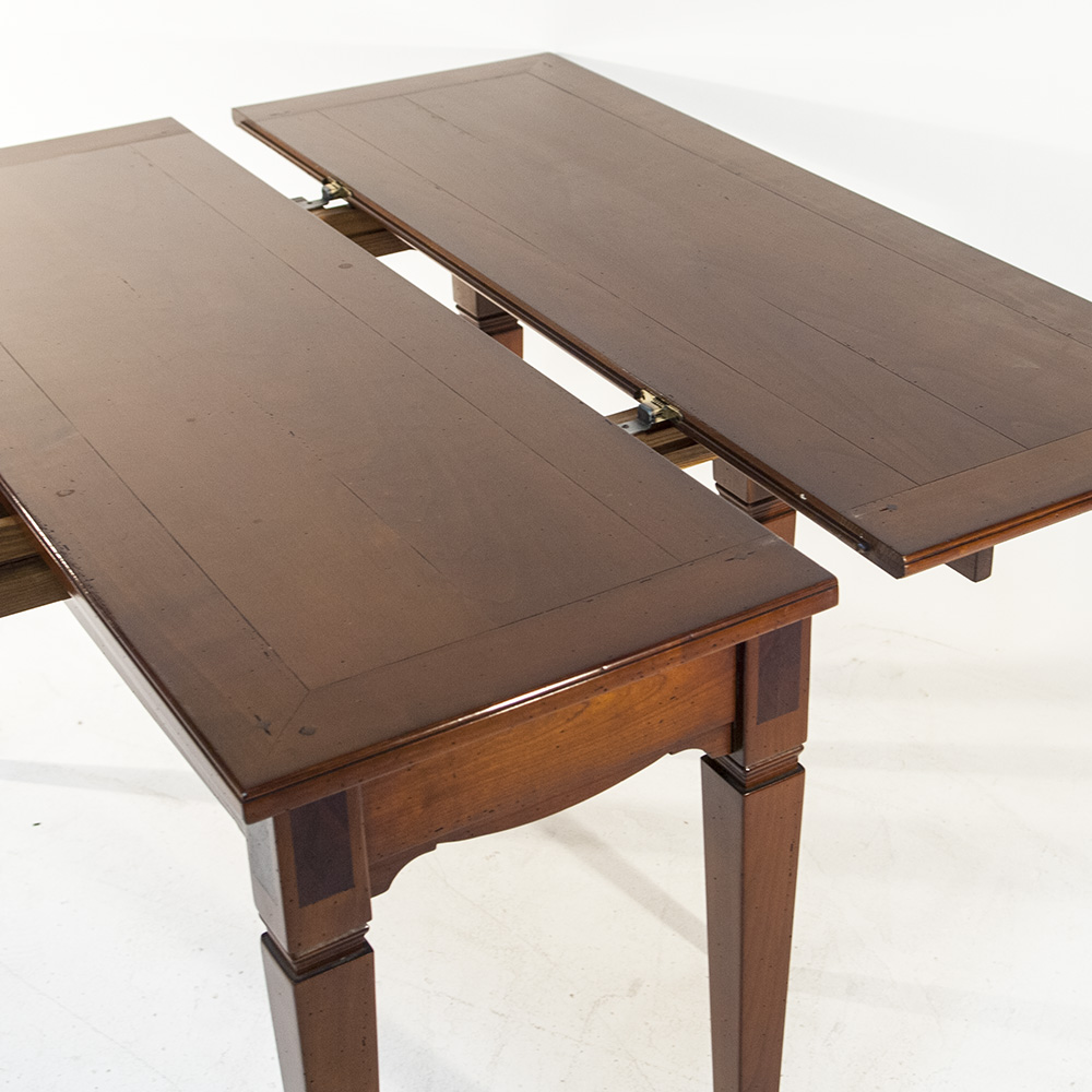 Italian Cherry Wood Expanding Console Table with Drawer Kings